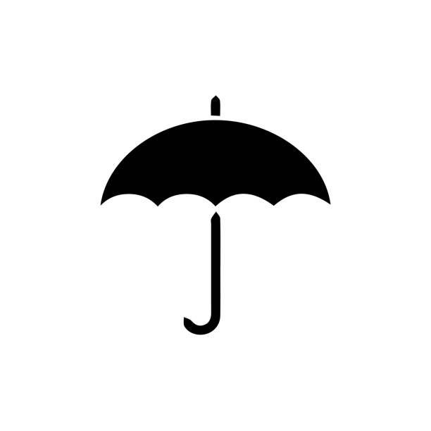illustrations, cliparts, dessins animés et icônes de icône de parapluie. illustration simple de l’icône vectorielle de parapluie pour le web. - parapluie