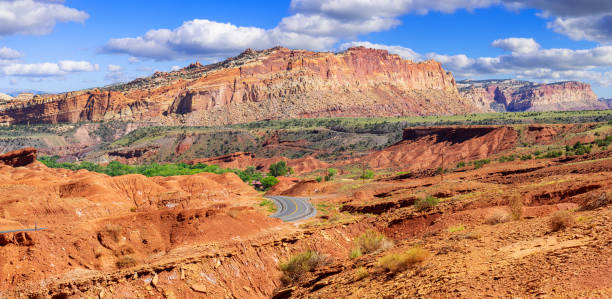 istock Road through Cliffs and Buttes in Capitol Reef National Park, Utah 1972821435