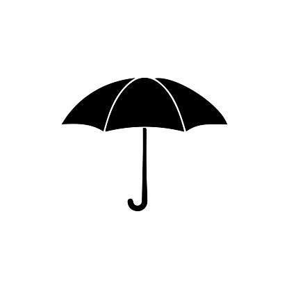 Umbrella icon. Simple illustration of umbrella vector icon for web. Rain protection symbol. Flat design style.