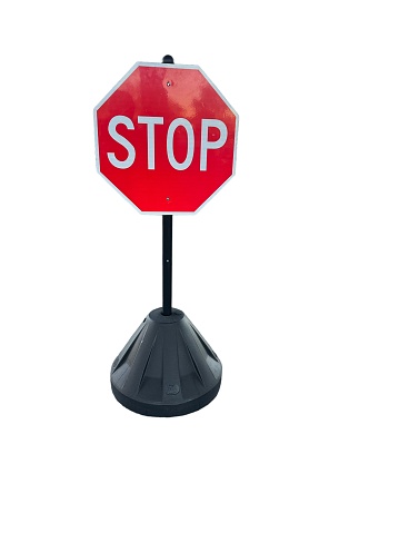 Stop sign isolated on white background