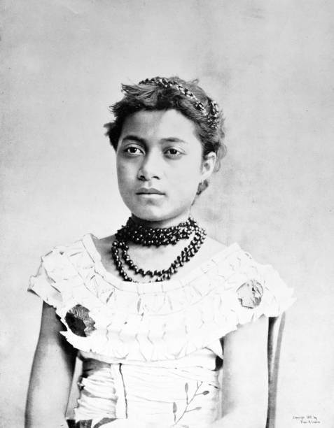 istock Portrait of common people from 1894: Mele, Samoan 1972838917