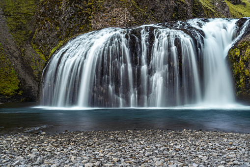 The Stjórnarfoss waterfall in Iceland
