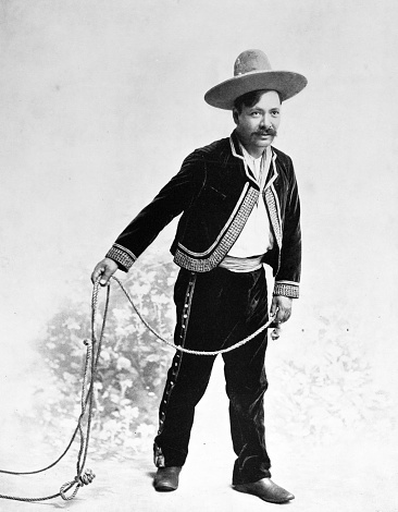 Portrait of common people from 1894: José Maria Garcia, Mexican Cowboy