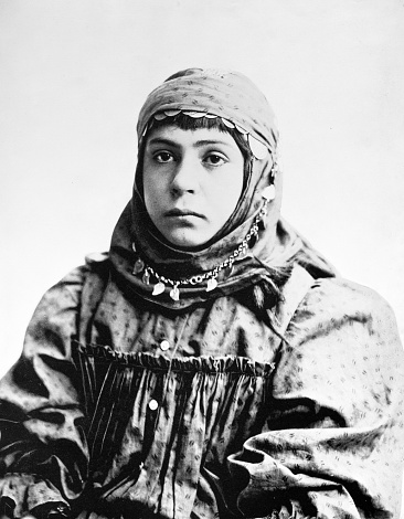 Portrait of common people from 1894: Sofia Ziedan, Bedouin dancing girl