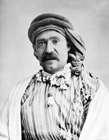 Portrait of common people from 1894: Hallad Abdalah, Syrian Bedouin