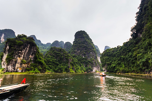 oliday in Vietnam : Van Long Nature Reserve is diverse ecosystem along with the beautiful natural scenery