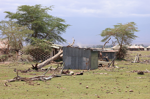 abandoned luxury lodge in Amboseli NP