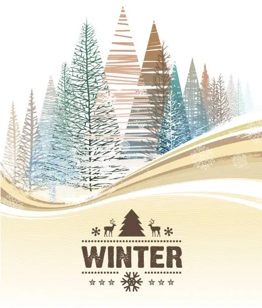 Vector illustration of winter sports sign