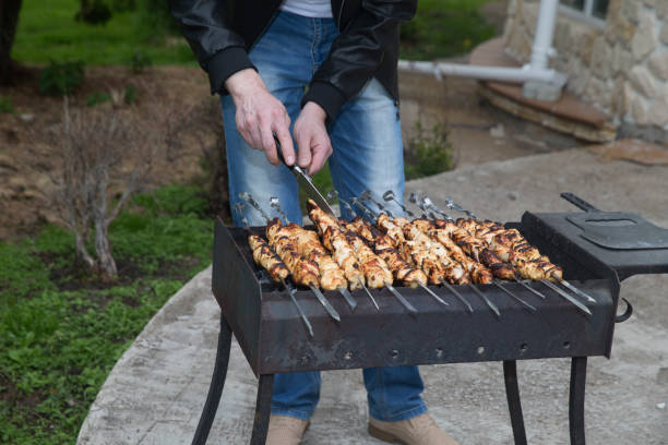 grill w naturze zbiory zdjęć. – zdjęcie