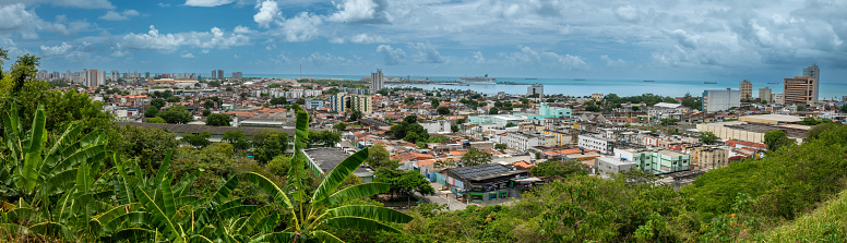 Panoramic view of the city center of MaceiÃ³, Alagoas state, Brazil