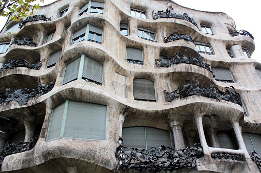 Casa Mila by architect Antoni Gaudi