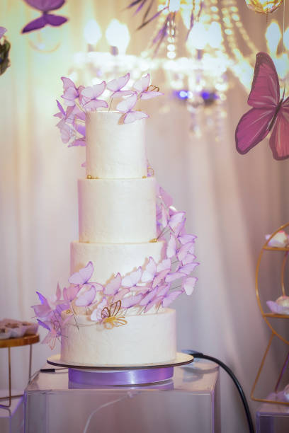 istock A Tasty Wedding Cake, Decorated With Butterfly Origami. 1973070032