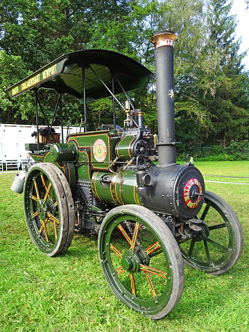 Loenen, Netherlands Sep 8 2019 Wallis & Steevens 3 ton steam tractor Lena, built in 1905
