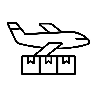 Air Freight icon vector image. Can be used for Shipping.