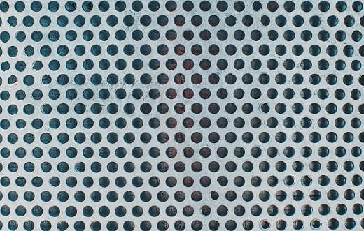 Metallic surface with holes, texture or background
