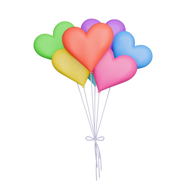 Colorful flying balloon in the sky