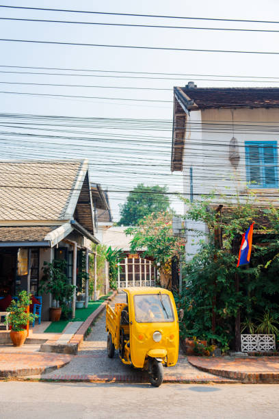 istock Tuktuk on street in Luang Prabang 1973141599
