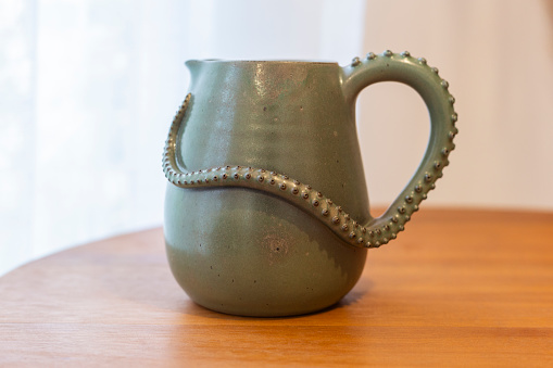 Ceramic vase with tentacles