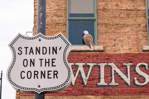 Standin' on the Corner sign in Winslow Arizona