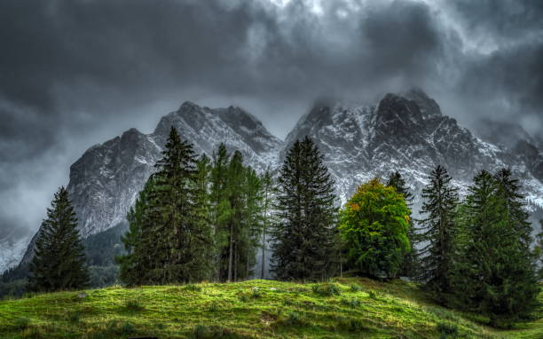 Wettersteingebirge,Grainau,Garmsich-Patenkirchen,Bavaria,Germany, on a cold September day.