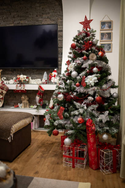 istock Living room on Christmas time 1973285028