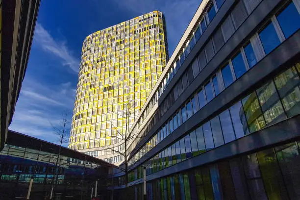 Facade of the headquarters of the ADAC, ADAC-Zentrale at Munich, Germany, Europe's largest motoring association