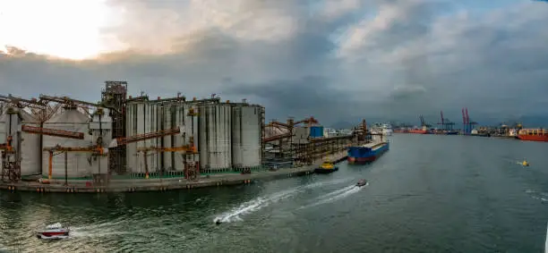 Photo of The harbor of Santos, the largest port in the southern hemisphere, SÃ£o Paolo, Brazil