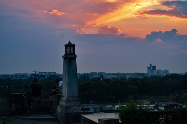 istock Beautiful sunset in Belgrade, Serbia. 1973334172