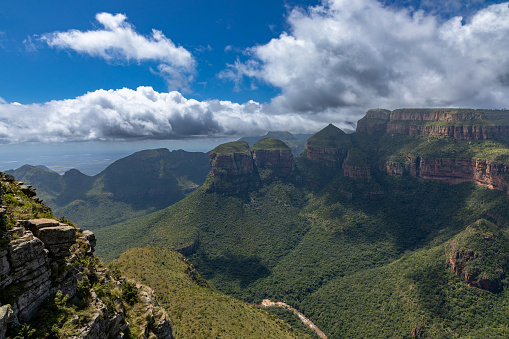 Aerial  view of a part of the  Blyde River Canyon  in Mpumalanga, South Africa. It is the third largest canyon in the World.