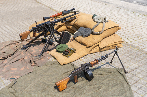 old, Cold War, Soviet, firearms, equipment, weapon