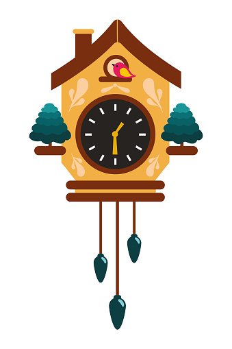 germany cuckoo clock design illustration