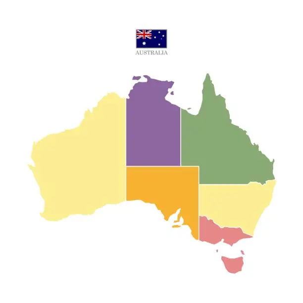 Vector illustration of Australia map state