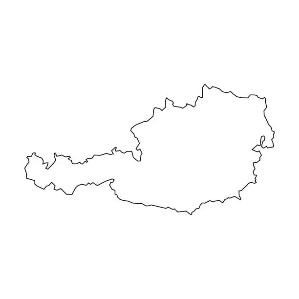 Vector illustration of Austria map state