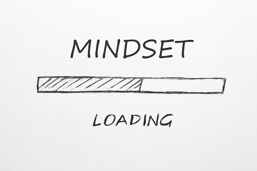 Mindset generation loading bar concept on white background