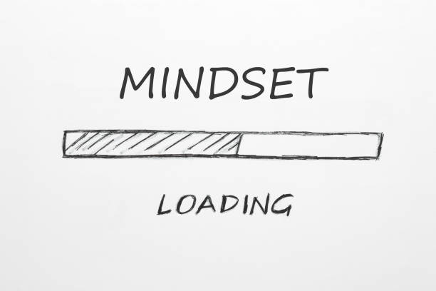 Mindset Loading Bar Concept Mindset generation loading bar concept on white background attitude stock pictures, royalty-free photos & images