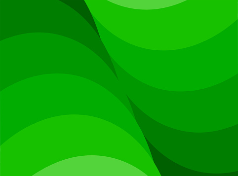 wavy bright green abstract background with soft gradation effect