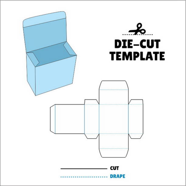 Box With Flip Lid Packaging Die Cut Template Design. 3D Mock Up. - Template Caixa de embalagem die corte modelo design. Scalloped Vertical Candy Box - Sweet - Doce - Chocolate Box With Flip Lid Packaging Die Cut Template Design. 3D Mock Up. - Template Caixa de embalagem die corte modelo design. Scalloped Vertical Candy Box - Sweet - Doce - Chocolate doce stock illustrations