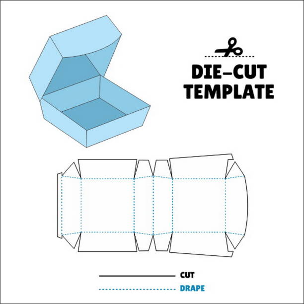 Box With Flip Lid Packaging Die Cut Template Design. 3D Mock Up. - Template Caixa de embalagem die corte modelo design. Scalloped Vertical Candy Box - Sweet - Doce - Chocolate Box With Flip Lid Packaging Die Cut Template Design. 3D Mock Up. - Template Caixa de embalagem die corte modelo design. Scalloped Vertical Candy Box - Sweet - Doce - Chocolate doce stock illustrations