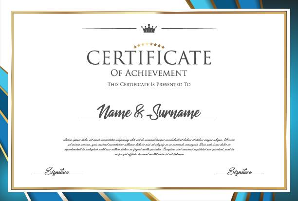 certificate or diploma retro design template vector illustration - certificate stock certificate diploma frame点のイラスト素材／クリップアート素材／マンガ素材／アイコン素材