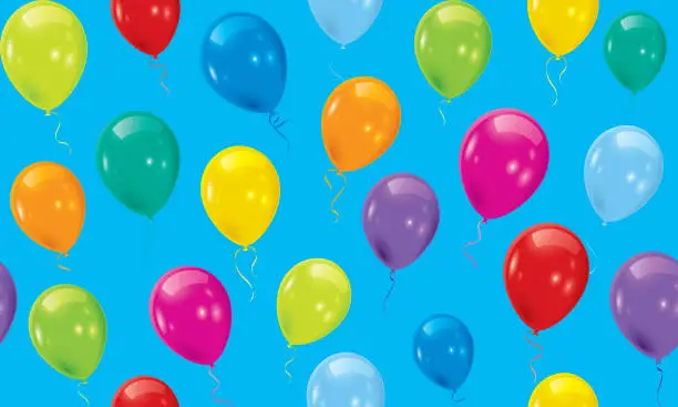 Vector illustration of Seamless colorful balloons background