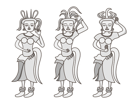 goddess is Apsara dancing