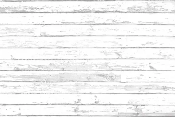 Vector illustration of White wooden boards grunge background