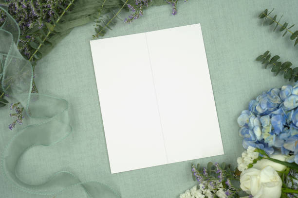 istock Mockup white blank space card, for Menu, Flyer, invitation. 1973982042