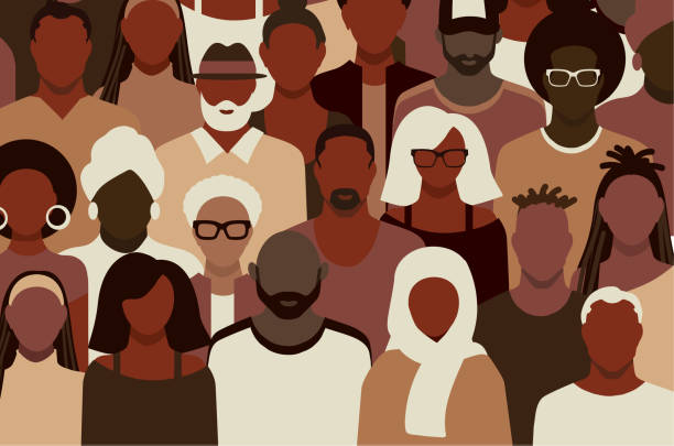 istock Large Crowd of Black or African American people front view 1974015565