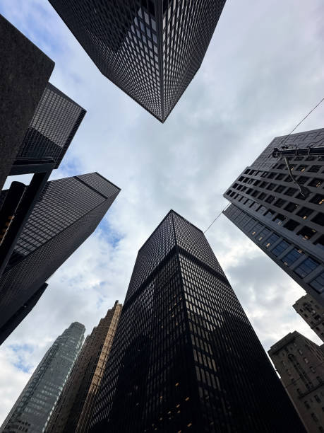 istock Low-angle view of modern skyscrapers 1974021595