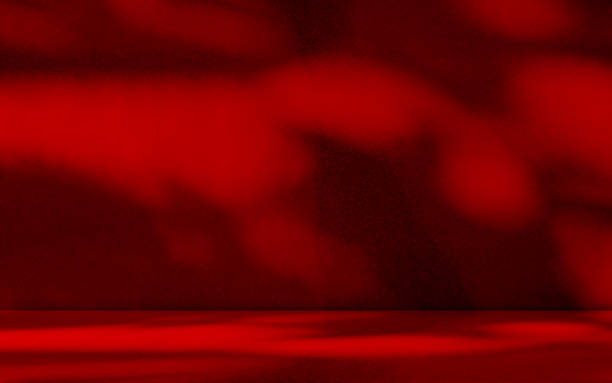 istock Red Background Abstract Shadow Leaf Black Gradient Pastel Studio Room Product Cosmetic Beauty Luxury Presentation Backdrop Mockup Stage Minimal Loft Scene Floor Wall Cement Overlay blur Texture. 1974149866