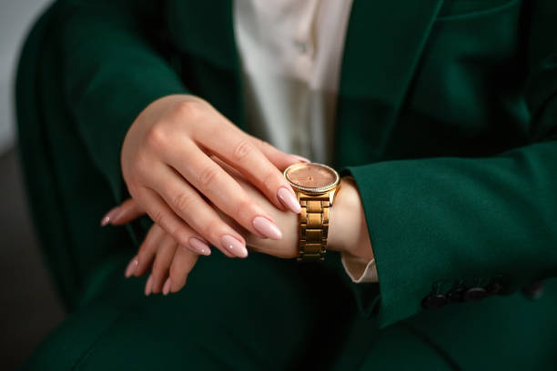 istock The girl looks at the clock 1974154452