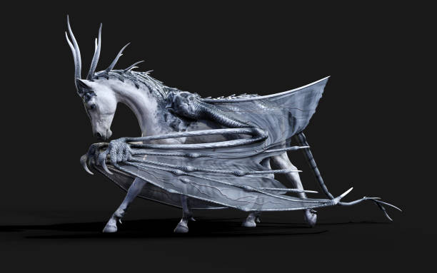 istock Wing of demon horse. 1974164193