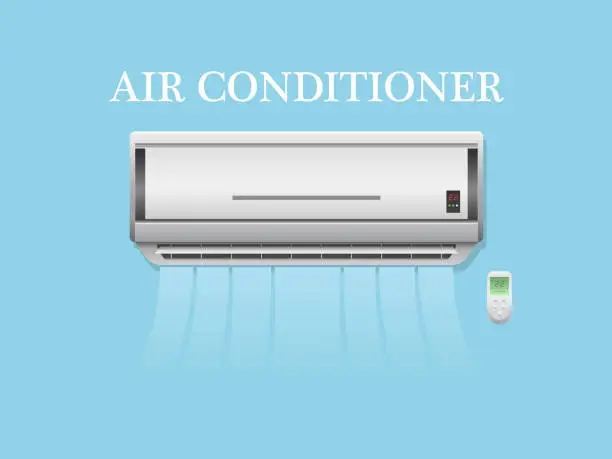 Vector illustration of Air conditioner vector set