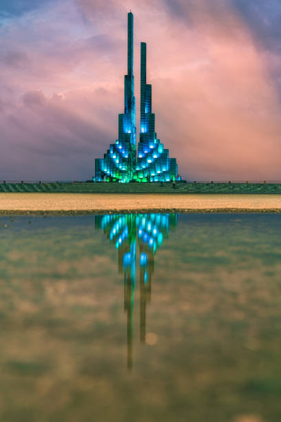 istock Nghinh Phong tower at night 1974274337